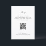 Old Money Black and White Classic QR Code Wedding RSVP Card<br><div class="desc">This design is part of a timeless wedding invitation suite featuring elegant typography and a classic minimalist layout.   The old money aesthetic is perfect for luxury weddings,  formal events,  and sophisticated celebrations.</div>