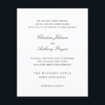 Old Money Black and White Classic Wedding Invite Flyer<br><div class="desc">This design is part of a timeless wedding invitation suite featuring elegant typography and a classic minimalist layout.   The old money aesthetic is perfect for luxury weddings,  formal events,  and sophisticated celebrations.</div>