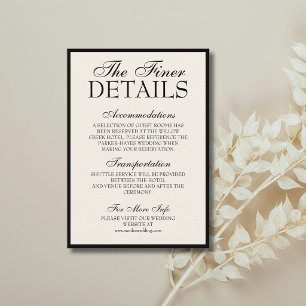 Old Money Black Ivory Timeless Elegant Detail Enclosure Card