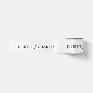 Old Money Black & White Wedding Satin Ribbon