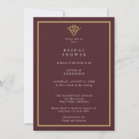 Old Money Burgundy Bridal Shower