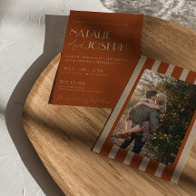 Old Money Burnt Orange Gold Photo Wedding 