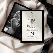Old money classic ivory cream black photo wedding