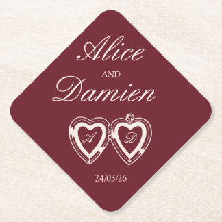 Old Money Elegant Wedding Coaster