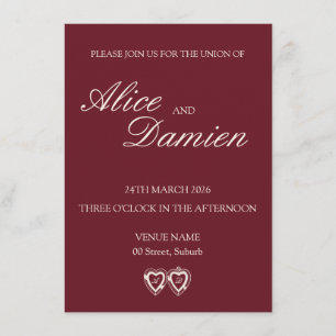 Old Money Elegant Wedding Invitation
