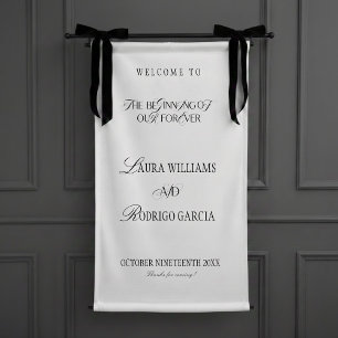 Old Money Elegant Wedding Welcome Banner