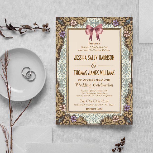 Old Money Fairytale Storybook Wedding Invitation (Creator Uploaded)
