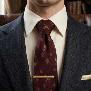 Old Money Grouse Flight Thistle Burgundy Tie