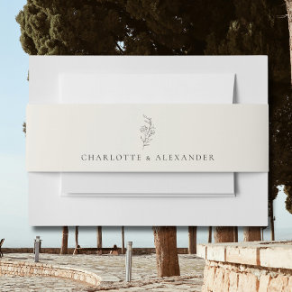 Old Money Ivory Invitation Belly Band