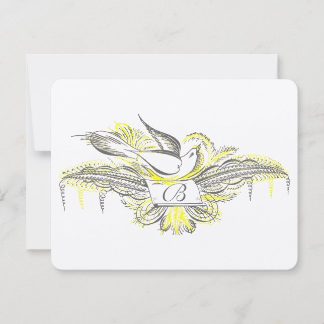 OLD MONEY, LOVE BIRDS, RSVP CARD (Front)