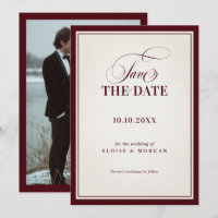 Old Money Modern Formal Burgundy Luxury Wedding
