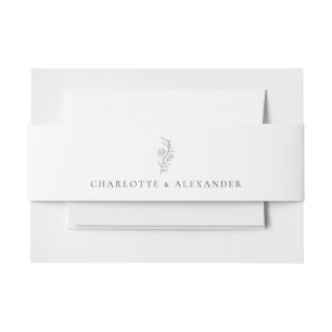 Old Money Neutral/Transparent bg, Invitation Belly Band
