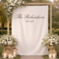 Old Money Personalized Fabric Wedding Welcome Sign