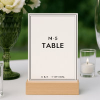 Old Money | Quiet Luxury Wedding table number card