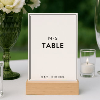 Old Money | Quiet Luxury Wedding table number card