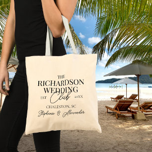Old Money Social Club Custom Wedding Merch Favour Tote Bag