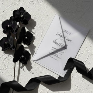 Old Money Timeless Wedding Acrylic Invitations