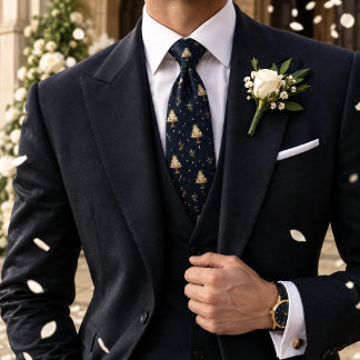 Old Money Wedding Cake Confetti Toss Navy Tie