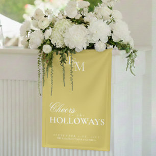 Old Money Wedding Couple Cocktail Hour Bar Banner