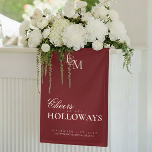 Old Money Wedding Couple Cocktail Hour Bar  Banner