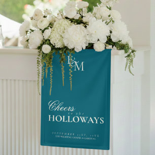 Old Money Wedding Couple Cocktail Hour Bar  Banner