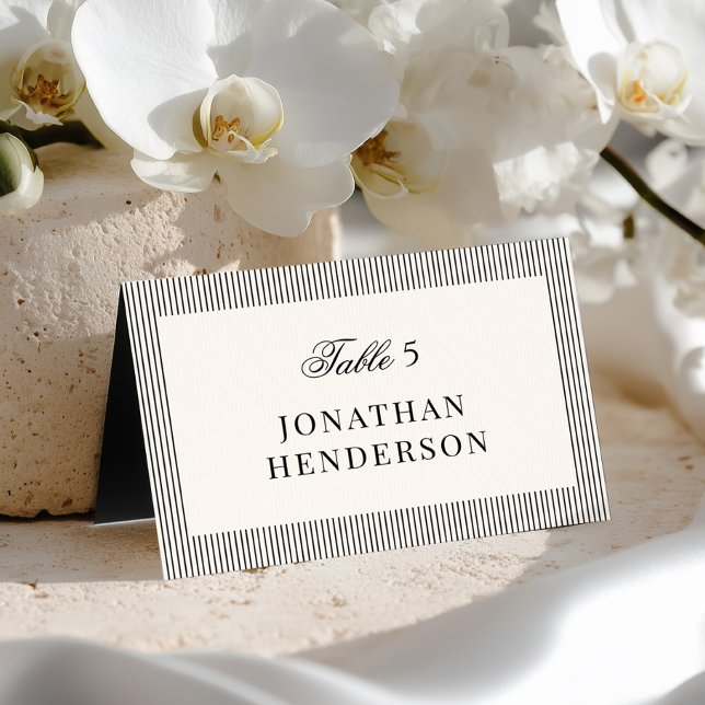 Old Money Wedding Escort Name Card (Creator Uploaded)