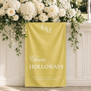 Old Money Wedding Reception Decor Banner