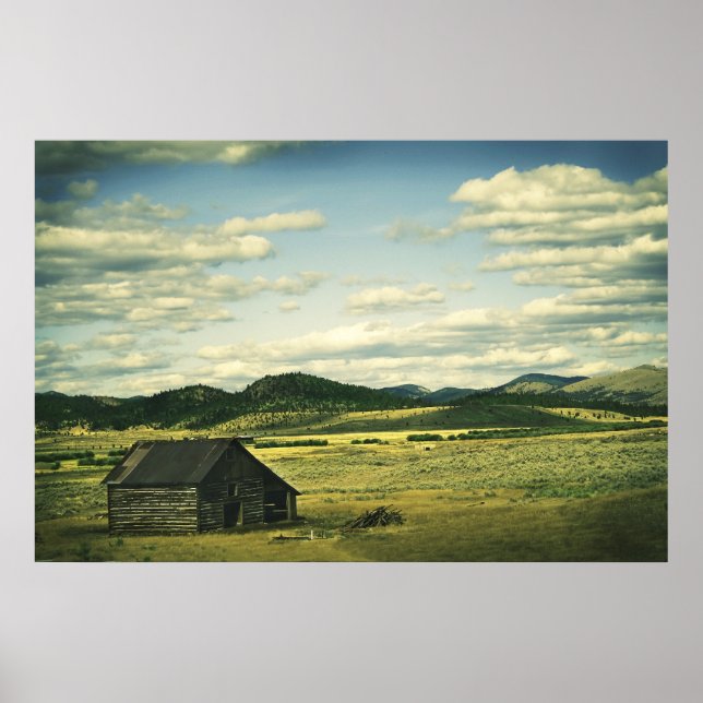 Old Montana Barn Print (Front)