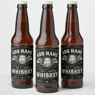Old Moonshine Whiskey Label ADD PHOTO Family Name