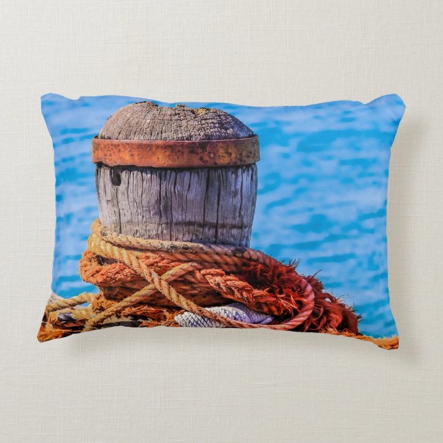 Old Mooring Bollard Decorative Cushion (Back)