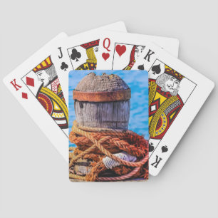 Old Mooring Bollard Playing Cards
