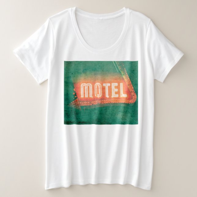 Old Motel Plus Size T-Shirt (Design Front)