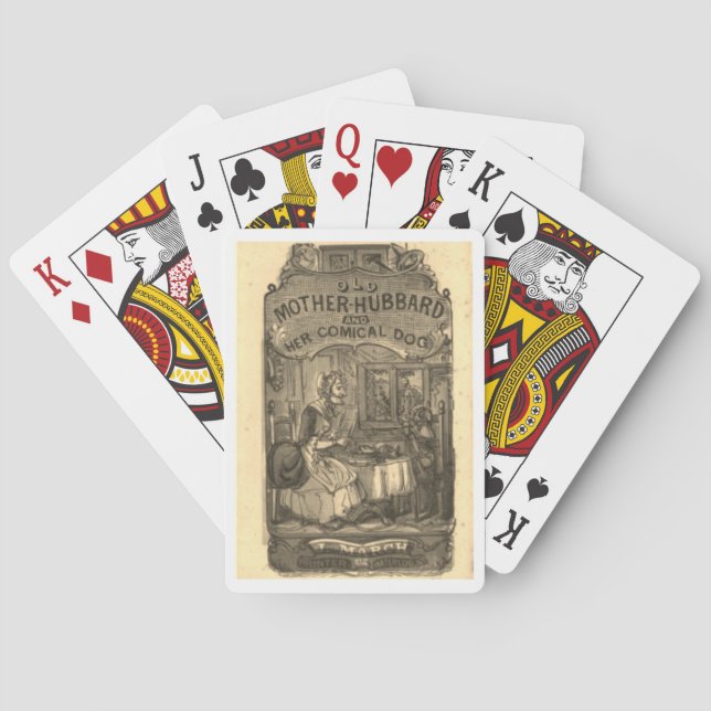Old Mother Hubbard and Her Comical Dog Playing Cards (Back)
