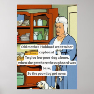  "Old mother Hubbard" comic-book look Poster