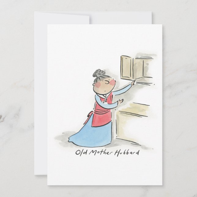 Old Mother Hubbard Invitation (Front)