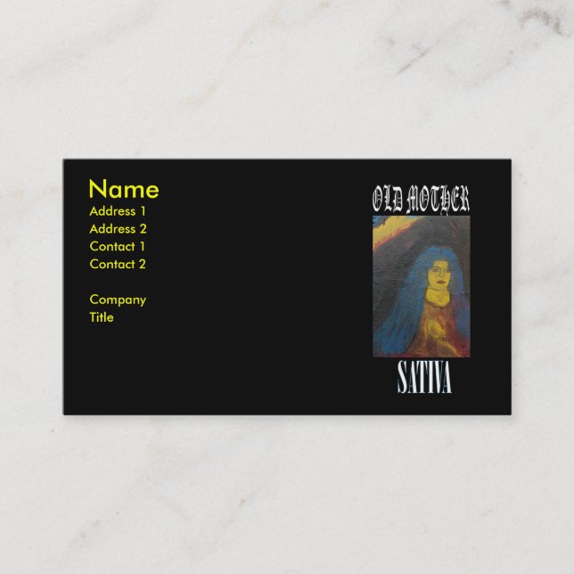 OLD MOTHER SATIVA BUSINESS CARD (Front)