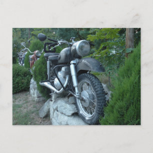 Old Motorbike Photo Postcard