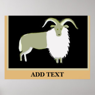 Old Mountain Goat Poster