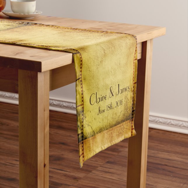 Old Movie Film Short Table Runner (In Situ)