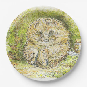 Old Mr Prickly Pin (Hedgehog) (by Beatrix Potter) Paper Plate