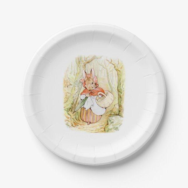Old Mrs Rabbit (Little Red Riding Hood) (B Potter) Paper Plate (Front)