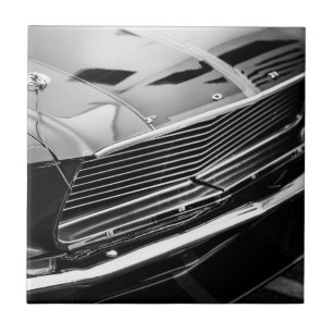 Old Muscle Car Custom Driver Monochrome Tile