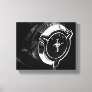 Old Muscle Classic Car Details Driver Drive Canvas Print