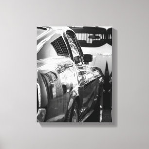 Old Muscle Classic Car Details Driver Drive Canvas Print