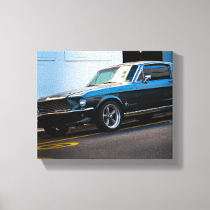 Old Muscle Classic Car Details Driver Drive Canvas Print