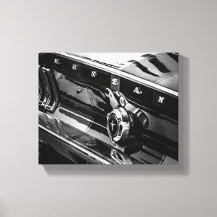 Old Muscle Classic Car Details Driver Drive Canvas Print