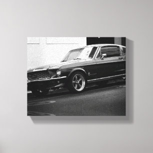 Old Muscle Classic Car Details Driver Drive Canvas Print