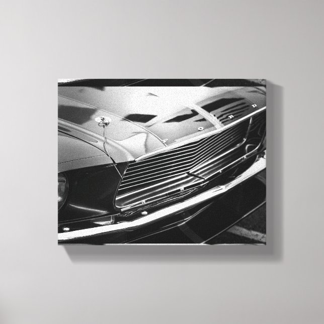 Old Muscle Classic Car Driver Drive Canvas Print (Front)