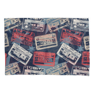 Old Music Cassettes Vintage Seamless Pillowcase