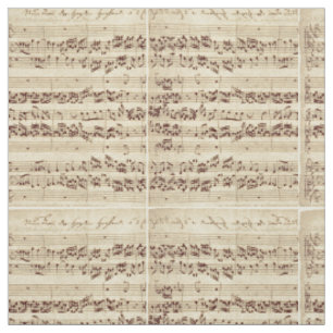 Old Music Notes - Bach Music Sheet Fabric
